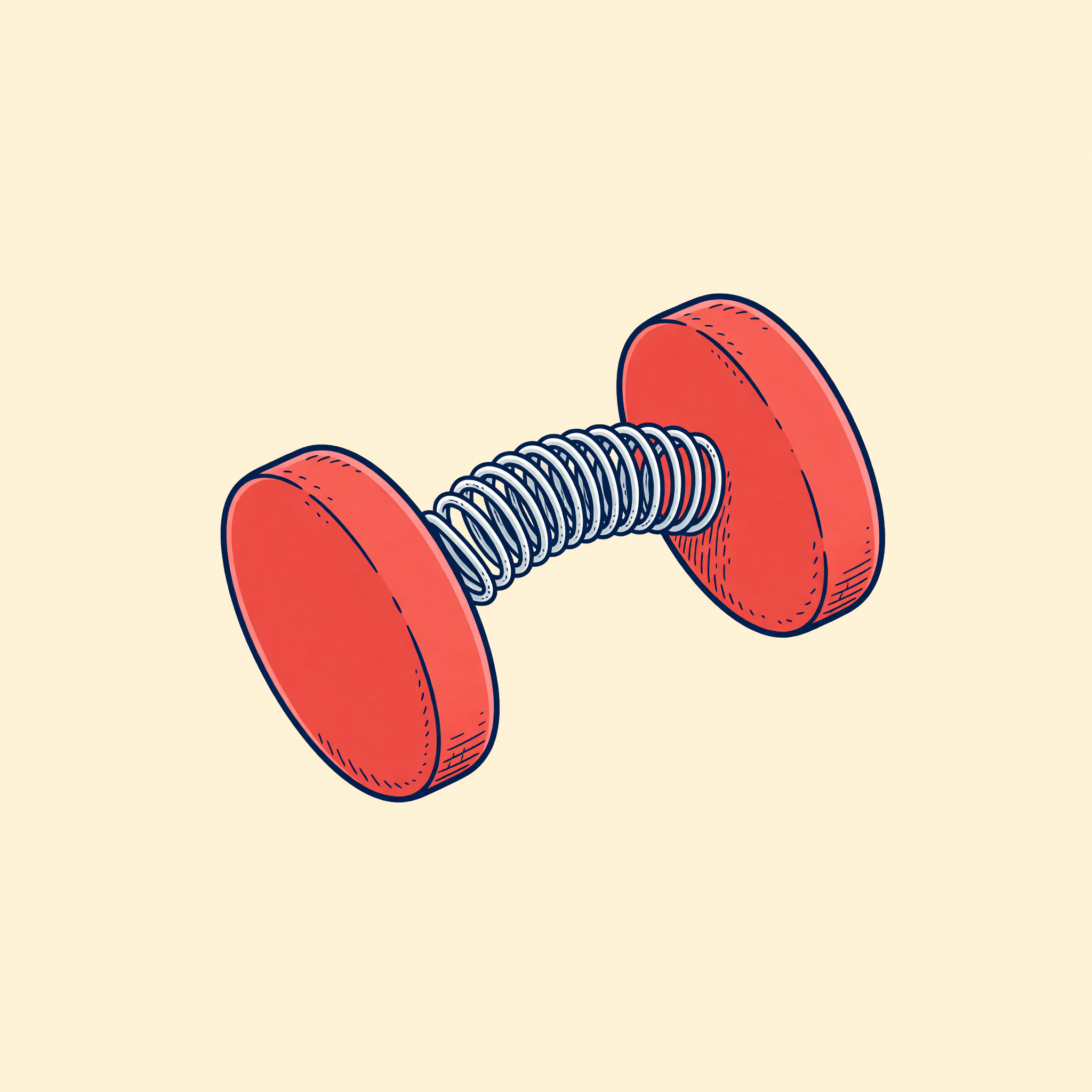 Doodle of a 1980s Thighmaster device — Suzanne Somers reference